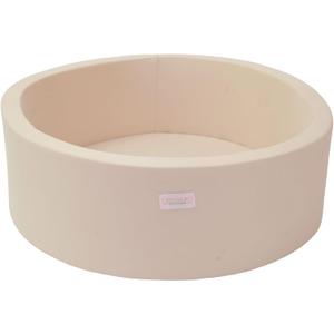 Foam Ball Pit for Toddlers, 35 Inch Baby Ball Pit Soft Round and Easy to Set or Clean, Baby Playpen Ball Pool is Ideal Gift for Kids-Balls NOT Included (Peach,beige)