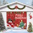 7 x 8 ft Christmas Single Car Garage Door Banner - Merry Christmas Decorations - Murals Xmas Cover