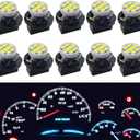T10 194 168 LED Dash Instrument Light Bulbs White with Twist Lock Socket, Extremely Bright T10 Instrument Panel Gauge Cluster Dashboard Lights Bulbs 12V 8-SMD LED Chipset, 10Pcs/Set