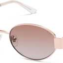 SOJOS Retro Oval Sunglasses for Women Trendy Classic Shades UV400 Protection SJ1256 (Rose Gold/Pink Lens)