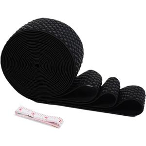 Yuhangilx 2 Inch Wide Elastic Silicone Gripper Tape for Clothing-5 Yard Per Roll,Dotted Non Slip Elastic Band for Sewing,Garment & Underwear Accessory(Black)