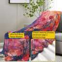 Vibrant Carnations Painting Blanket, Floral Art Flannel Throw Blankets,Soft Warm Lightweight Cozy Plush Throws for Bedroom Sofa Office Home Decor Gifts for Women Girls 60"x50"