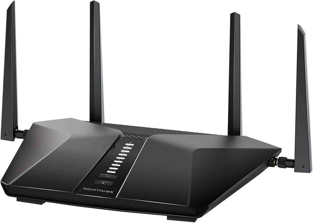 NETGEAR Nighthawk WiFi 6 Router (RAX43) - Security Features, 5-Stream Dual-Band Gigabit Router, AX4200 Wireless Speed (Up to 4.2 Gbps), Covers up to 2,500 sq.ft. and 25 Devices