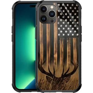 Deer American Flag Case for iPhone 15 Pro Max - Anti-Scratch, Non-Slip+Shockproof Rugged TPU Protective Case Deer American Flag Case for iPhone 15 Pro Max - Anti-Scratch, Non-Slip+Shockproof Rugged TPU Protective Case