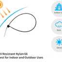 12 Inch Zip Ties Brown 1000 PCS, 50 Lbs- Heavy Duty Tensile Strength, Nylon PA66 UV Resistant Cable Ties for Indoor and Outdoor Use - Ideal for object bundling and fastening