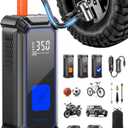OlarHike Cordless Tire Inflator Portable Air Compressor, 150PSI Dual Mode, 5400mAh Auto Air Pump for Car Tires, Motorcycle, Bicycle, Gifts for Dad with LED Light & Digital Pressure Gauge (2-blue)
