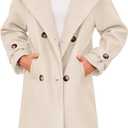 rrhss Girls Wool Blend Coat Double Breasted Classic Jacket Spring Fall Outwear Dress Coats With Pockets (7-8 Years, Apricot)