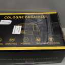 Cologne Organizer for Men,3 Tier Cologne Stand with 2 Drawer and Side Extended Storage Space,Wood Perfume Stand OrganizerGreat Gift Packing Box for Men and Women-White