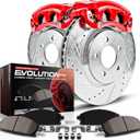 Power Stop Brake Kit For Toyota Tundra Sequoia Caliper Casting #13WL - Z23 Daily Driver Front Caliper Kit, Drilled and Slotted Brake Rotors, Carbon-Fiber Ceramic Brake Pads Replacement, KC2324