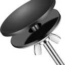 LEIFIDE 2 Inch Kitchen Sink Hole Cover Faucet Sink Hole Cap Stainless Steel Stopper Plug Plate Metal Blank for Bathroom Soap Dispenser Wash Basin(Matte Black)