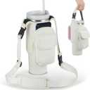 Bufilea Carrier Bag with Phone Holder Pockets for Stanley 40/30oz Tumbler with Handle, Insulated Neoprene Crossbody Bag Cup Holder w/Shoulder & Handheld Straps Fits Stanley Cup Accessories