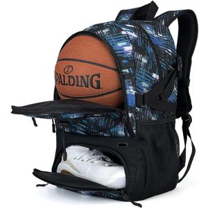 GRANDUP Basketball backpack with ball and shoes compartment Fit Volleyball, soccer, Swim, Gym, Travel, and School, large capacity sports training equipment bags