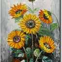 ART8YUQI Paintings - Texture Wall Art Abstract Sun Flower Views Picture Modern Landscape Artwork Oil Painting for Decor 24x36 Inch