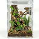 12x12x18 Clear Acrylic Reptile Enclosure, Front Opening, 360° View Tank