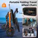 Lightweight Foldable Transport Wheelchair, Portable Travel Wheelchair