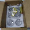 Clear Glass Bottles 6 oz - 200ml [Pack of 6] for Beverages Drinks Oil Vinegar Kombucha Beer Water Soda with Cork Stopper Airtight Lid
