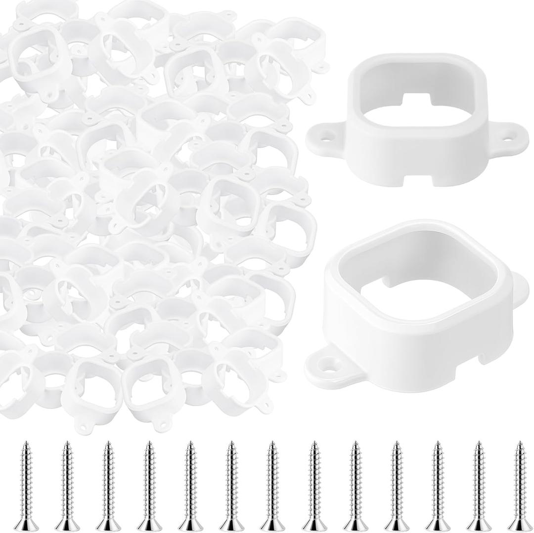 Kittmip 240 Pcs Mount Compatible with 400 ft Govee Pro H706 H806 Permanent Outdoor Lights Brackets with Screws for Soffit, Clip Replace Glue (White)