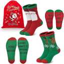 Mens Womens Fuzzy Socks Winter Warm Thermal Thick Boot Slipper Fluffy Sleeping Bed Sock for Christmas Gifts Unisex (Animal1)