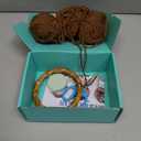 ACRNIGHEET Crochet Bag Kit for Adults Caramel Colored Handbag Crochet Kit for Beginners Knitting Purse Starters Set DIY Craft Making Kit with Step-by-Step Instructions and Video Guidance
