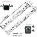 38/40/41/42mm(Series 11/10) Cool Chain Smartwatch Bands Compatible for Apple Watch Bands Series 11/ SE3/10/9/8/7/6 42/44/45/46mm Stylish Replacement Watch Strap for Iwatch S11/10/9/8/7/6