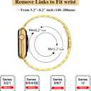 MioHHR Slim Metal Band Compatible with Apple Watch Band 42mm(Series 11 10) 41mm(Series 9 8 7) 40mm(Series 6 5 4 SE3/2/1) 38mm(Series 3 2 1),Stainless Steel iWatch Bands for Women,Gold