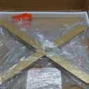 Modern Glass End Table, Small Round Side Table for Couch, Sofa Table with Clear Tempered Glass Top for Living Room, Bedroom, Bedside, 19.7" Wx21.7 H Gold