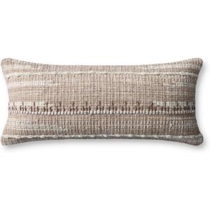 Loloi II Collection PLL0124 Ivory/Beige 12'' x 27'' Cover w/Down Pillow