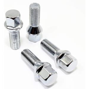 Set of 20 Veritek 14x1.5mm Chrome Wheel Lug Bolts for Aftermarket Custom Wheels Only 2.16 Inch 28mm Shank 17mm Hex Conical Seat