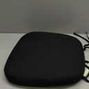 BUYUE Thickened 2.5" Original Linen Dining Chair Cushion, U-Shape High Density Foam Comfortable Chair Pad for Kitchen, Slip Resistant Indoor Seat Cushion (1 Piece, Black)