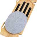 Sliding Transfer Board, Wooden Conveyor Board with Stainless Steel Track Pulley Turntable, Turntable Can Rotate 360 Degrees, Bearing Up to 500 Pounds, Suitable for Wheelchair Users