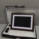 Frameo-Digital-Picture Frame 10.1 Inch Electronic-Digital Photo Frame with IPS Touch Screen HD Display, Smart WiFi Photos or Videos Farme via Free Frameo APP (Brown Wood Frame)