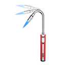Butane Lighter Torch Long Lighter Refillable Adjustable Jet Flame Lighter Windproof Flexible with Visual Fuel Window Blow Torch for Stove BBQ Grill Fireplace Camping Kitchen (No Gas Include) - Red