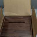 Life Walnut Wooden Face Towel Holder Box, Moisture-Resistant Storage Organizer for Bathroom, Includes 50 Ct Disposable Facial Towelettes, 12''x10''