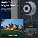 3MP 2K Window Camera for Home Security, Indoor Camera with Outdoor View, Full-Color Night Vision, Human & Vehicle Detection, 24/7 Recording, Easy to Install