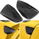 Carbon Fiber Door Handle Bowl Cup Scratch Protector Cover Trim for Chevrolet Corvette C7 Z06 Z51 ZR1 Stingray Grand Sport 2014 2015 2016 2017 2018 2019 Exterior Accessories Decoration (Black 2PCS) (Black)