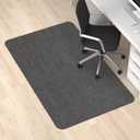Blvornl Office Chair Mat for Hardwood Floor and Low Pile Carpet, 35"x 48" Desk Chair Mat for Hard Wood, Anti-Slip Hard Floor Protector Rolling Chair Mats, PVC Mat Desk Rug for Home, Black