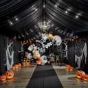 20ftx40ft Black Ceiling Curtain for Wedding Parties 4 Panels Wrinkle-Free 40 FT Long Tent Draping Curtains for Wedding, Birthday & Theme Parties, 40ft Height with Rod Pocket, 60"W x 480"L