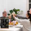 21st Birthday Party Decorations for Women Men, Black Gold Back in 2004 Birthday Decor Poster Acrylic Table Sign, 21st Birthday Party Supplies, Double-Sided