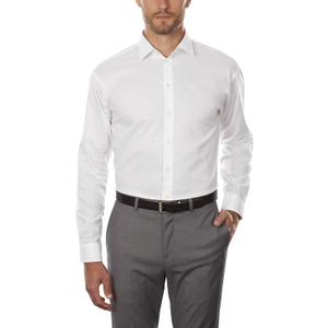 Unlisted by Kenneth Cole mens Regular Fit Solid Dress Shirt, White, 17 -17.5 Neck 32 -33 Sleeve X-Large US