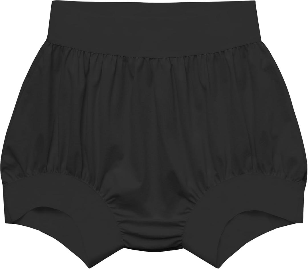 Adult Diaper Cover, Leakproof Waterproof Reusable Plastic Pants Noiseless & Comfortable Protection for Men and Women (Black), Medium