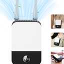 2 x Portable Neck Fan Rechargeable, Mini Fan Handheld with Waist Clip 3 Speed Adjustable, Leafless Personal Fan for Home Office Outdoor Travel (Black)