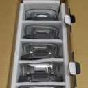 BOROHOUSE 10-Pack Glass Food Storage Containers with Tempered Lids – Borosilicate, Airtight, Oven-Safe (-4°F~950°F), BPA-Free, 4.4 & 1.6 Cup, Leak-Proof, Dishwasher Safe (Gray)