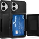 ZIYE Designed for iPhone 17 Wallet Case with Card Holder,Store up 4 Credit Card Case Anti-Scratch Shockproof Cover Compatible with iPhone 17 6.3 Inch Black