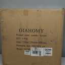 OIAHOMY Laundry Hamper with Lid, 140L Clothes Hamper with 3 Removable Liner Bags, Foldable Basket with Lid, Synthetic Wicker Laundry Basket for Bedroom, 27x 13 x 26 Inches, Brown