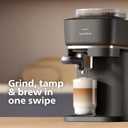 Philips Baristina Espresso Machine, Grind, Tamp & Brew Coffee Beans in One Swipe, Compact, 16 Bar Pump Pressure, Automatic Grinder, Black with Black Portafilter (BAR300/60)