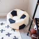 Big Joe Sports Ball Child-Sized Bean Bag Chair for Kids, Soccer Ball Plush, Ultra-Soft Lightweight Polyester Blend, 2.5 Foot Refillable