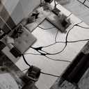 YIHOUSE Modern Washable Area Rug for Living Room Bedroom - Large Abstract Black and White Rug Non-Slip Ultra-Thin Home Decor (Warping, 9'x12')