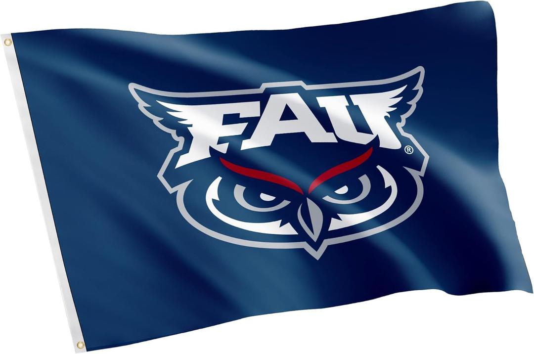 Desert Cactus Florida Atlantic University FAU Flag - 3 x 5 Feet Owls Banner, Indoor/Outdoor Durable Fabric, 100% Polyester Design (Style 1)