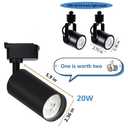 Plug In Track Lighting Kit with H‑Type 4000K Natural White 24 Heads