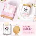 2 x 13th Birthday Gifts for Girls, Happy Birthday Candle with Sprinkles, Unique 13Year Old Gifts for Her Sister Best Friends Daughter Bestie Turning 13 Birthday Present